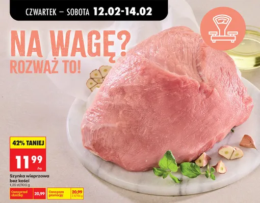 Szynka wieprzowa bez kości promocja w Biedronka