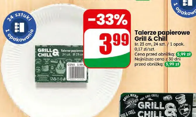 Talerze papierowe promocja w Dino