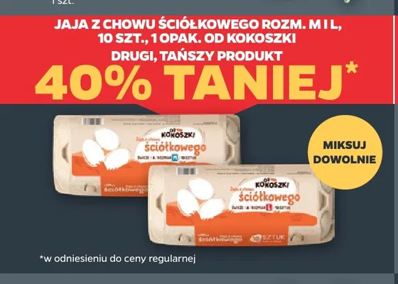 Jajka kurze z chowu ściółkowego rozm. L Od Kokoszki promocja w Netto