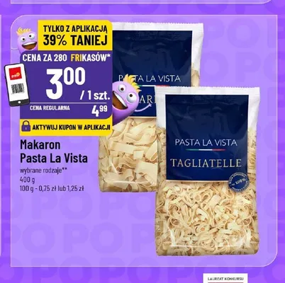 Makaron Pasta La Vista Tagliatelle promocja w POLOmarket
