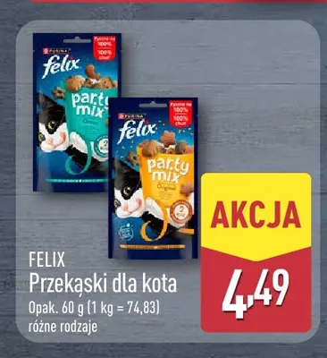 Przekąski dla kota Felix promocja w Aldi