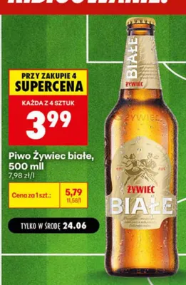 Piwo Żywiec Białe promocja w Biedronka