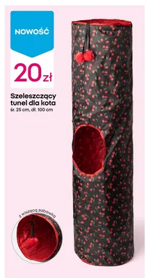 Szeleszczący tunel dla kota sr.25cm dł.100cm promocja w Pepco