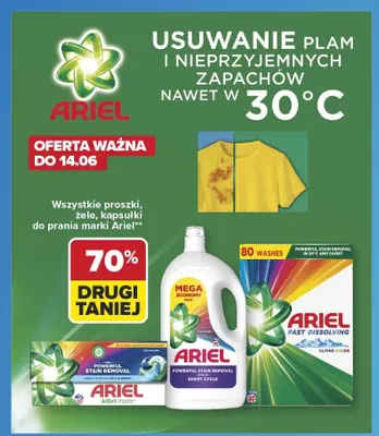 Proszki, żele i kapsułki do prania Ariel promocja w Carrefour