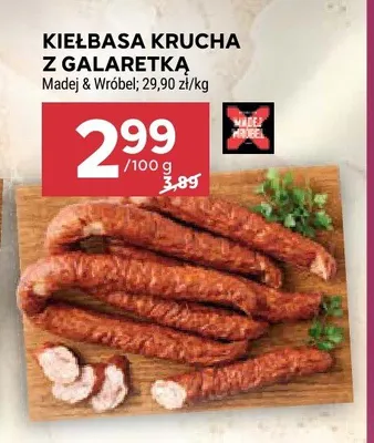 Kiełbasa krucha z galaretką Madej & Wróbel promocja w Stokrotka