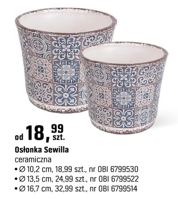 Osłonka Sewilla ceramiczna promocja w OBI