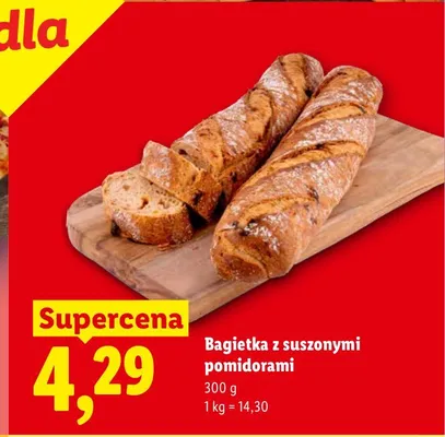 Bagietka z suszonymi pomidorami Piekarnia Lidla promocja w Lidl