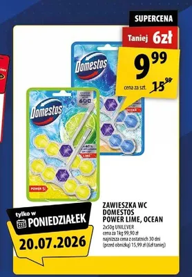 Zawieszka WC Domestos Power Lime promocja w Arhelan