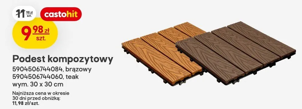 Podest kompozytowy promocja w Castorama