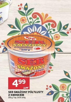 Ser smażony półtłusty z kminkiem promocja w Stokrotka