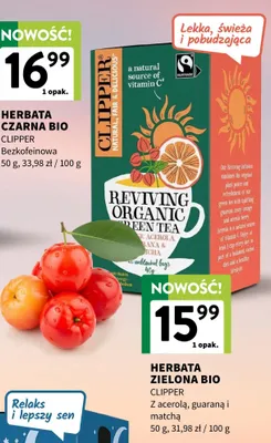 Herbata czarna bio bezkofeinowa promocja w Intermarche