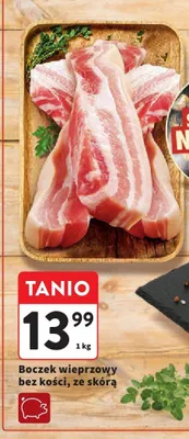 Boczek wieprzowy bez kości ze skórą promocja w Intermarche