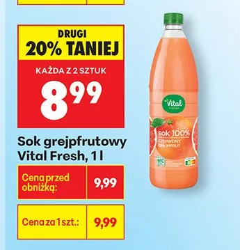 Sok grejpfrutowy promocja w Biedronka