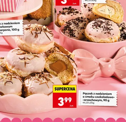 Pączek z nadzieniem o smaku czekoladowo-orzechowym promocja w Biedronka