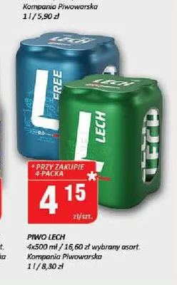 Piwo bezalkoholowe Lech 4-pak promocja w Chorten
