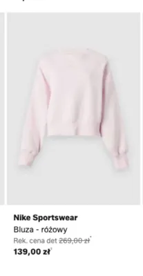 Bluza Nike Sportswear różowy promocja w Lounge by Zalando