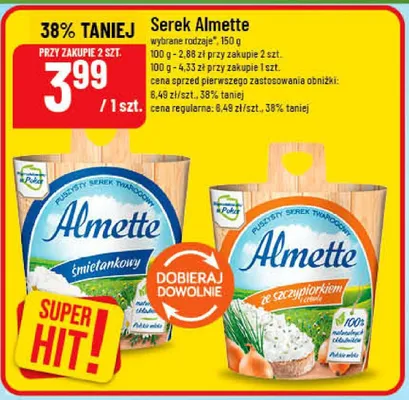 Serek Almette śmietankowy promocja w POLOmarket