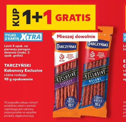 Kabanosy Exclusive wołowe Tarczyński promocja w Kaufland