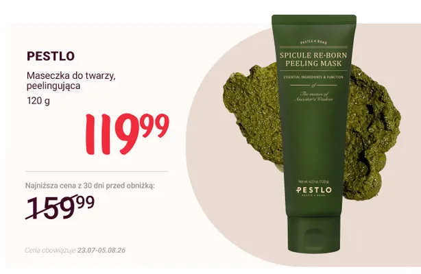 Maseczka do twarzy peelingująca PESTLO promocja w Rossmann