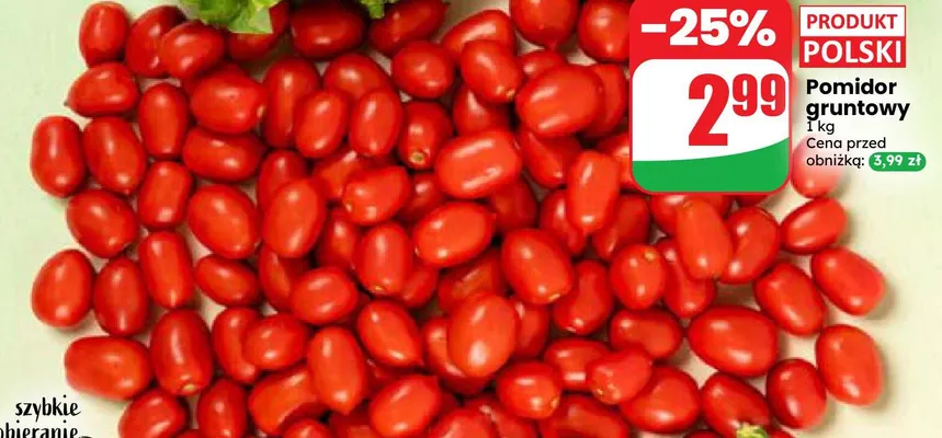 Pomidory gruntowe promocja w Dino