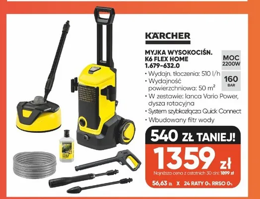Myjka wysokociśnieniowa KÄRCHER K6 FLEX HOME 1.679-632.0 promocja w Max Elektro