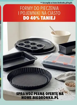 Formy do pieczenia i pojemniki na ciasto promocja w Biedronka Home