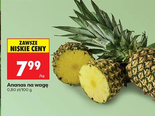 Ananas na wagę promocja w Biedronka