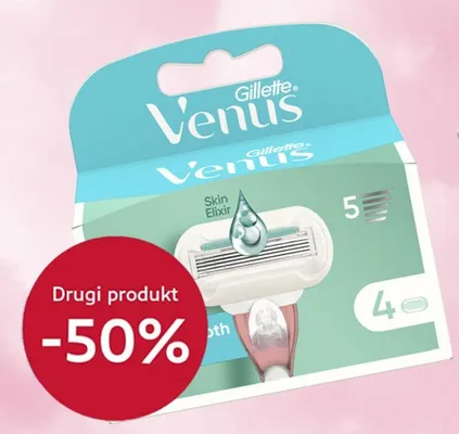 Ostrza wymienne do maszynki Gillette Venus Skin Elixir promocja w Rossmann