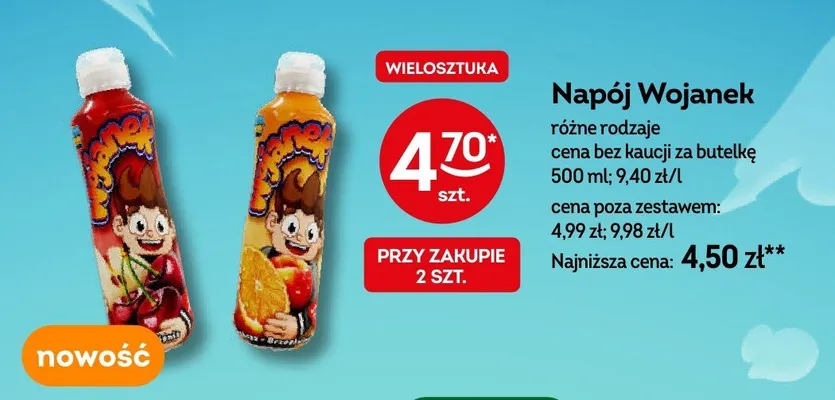 Napój Wojanek promocja w Żabka