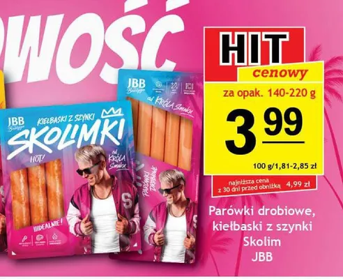 Kiełbaski z szynki JBB Skolimki promocja w Gram Market