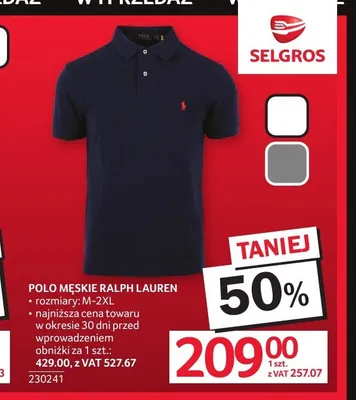 Polo męskie Ralph Lauren promocja w Selgros