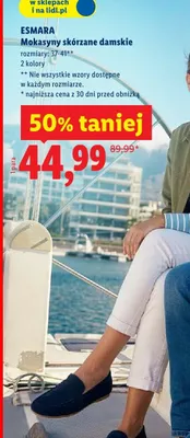 Mokasyny skórzane damskie promocja w Lidl