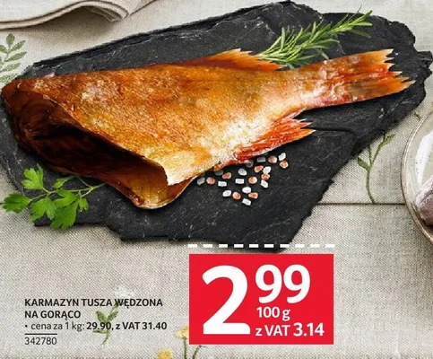 Karmazyn tusza wędzona na gorąco promocja w Selgros