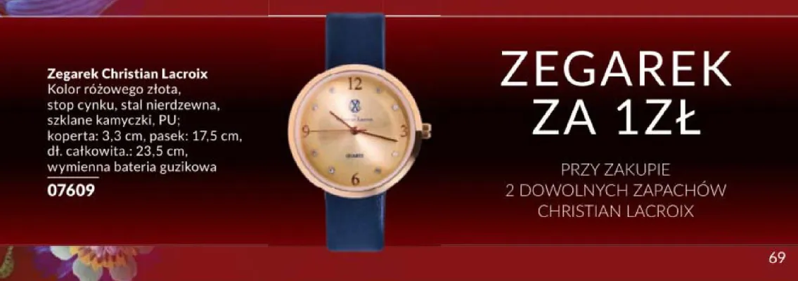 Zegarek Christian Lacroix promocja w AVON
