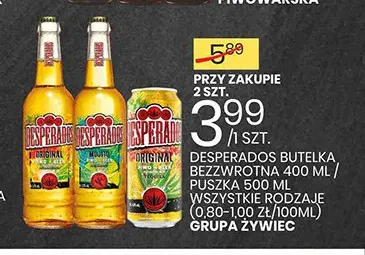 Piwo Desperados promocja w Wafelek