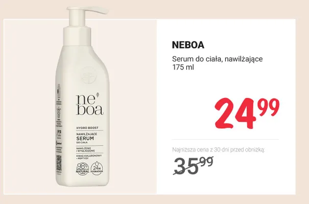 Serum do ciała, nawilżające promocja w Rossmann