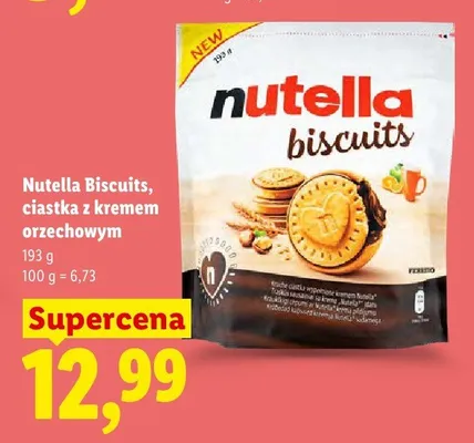 Ciastka z kremem orzechowym Nutella Biscuits promocja w Lidl