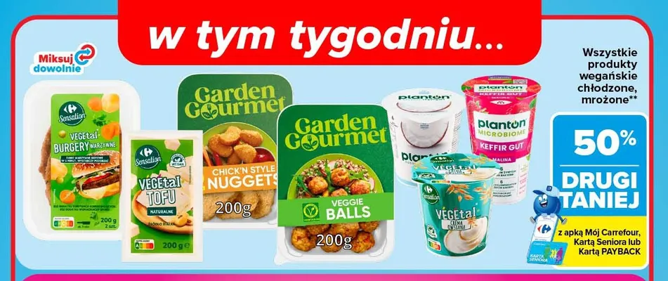 Kefir wegański Planton Keffir Gut malina promocja w Carrefour Market