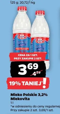 Mleko Polskie 3,2% Mlekovita promocja w Netto
