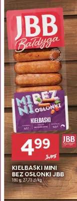 Kiełbaski mini bez osłonki JBB promocja w Stokrotka