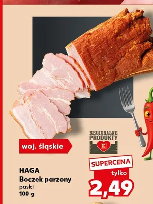 Boczek parzony paski Haga promocja w Kaufland