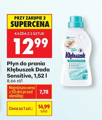 Płyn do prania Kłębuszek Dada Sensitive promocja w Biedronka