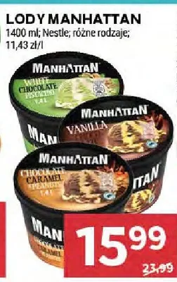 Lody Manhattan różne rodzaje promocja w Stokrotka