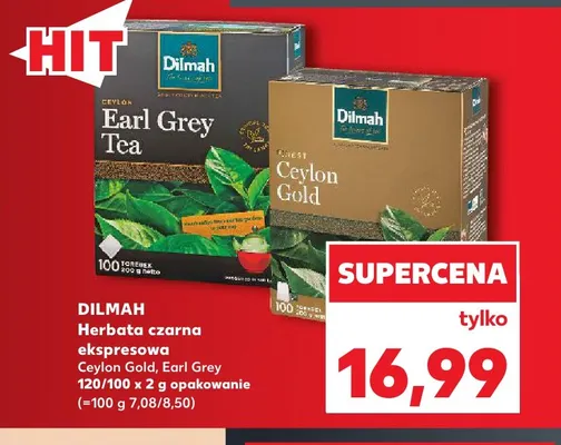 Herbata czarna ekspresowa Dilmah Earl Grey promocja w Kaufland
