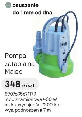 Pompa zatapialna promocja w Castorama