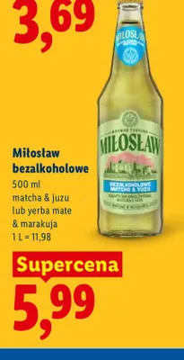 Piwo bezalkoholowe Miłosław matcha & juzu promocja w Lidl