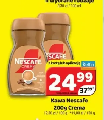 Kawa rozpuszczalna Nescafé Crema promocja w Delfin