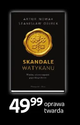Książka Skandale Watykanu Artur Nowak Stanisław Obirek oprawa twarda promocja w Empik