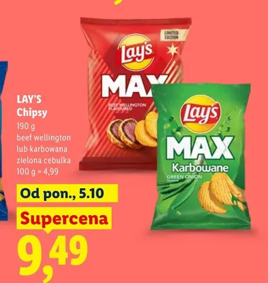 Chipsy beef wellington Lay's promocja w Lidl