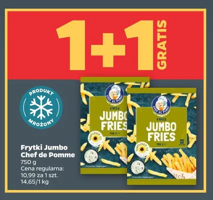 Frytki Jumbo Chef de Pomme promocja w Netto